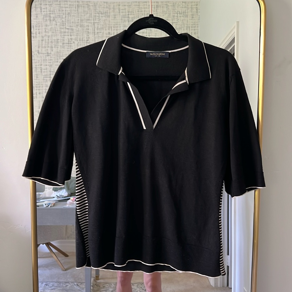 Piazza Sempione knit collared top